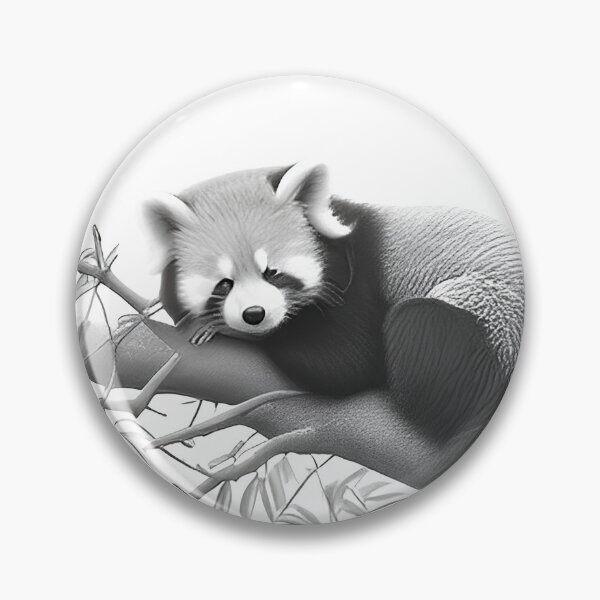 Item preview, Black and white Red Panda pencil drawing designed and sold by Pencil-Art.