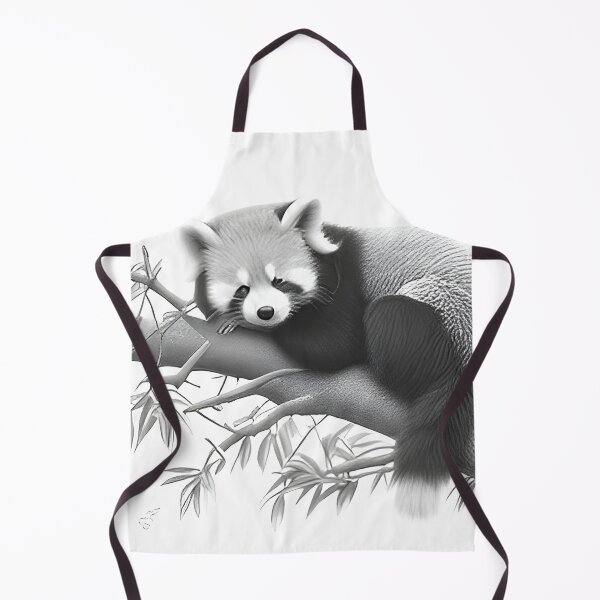 Item preview, Black and white Red Panda pencil drawing designed and sold by Pencil-Art.