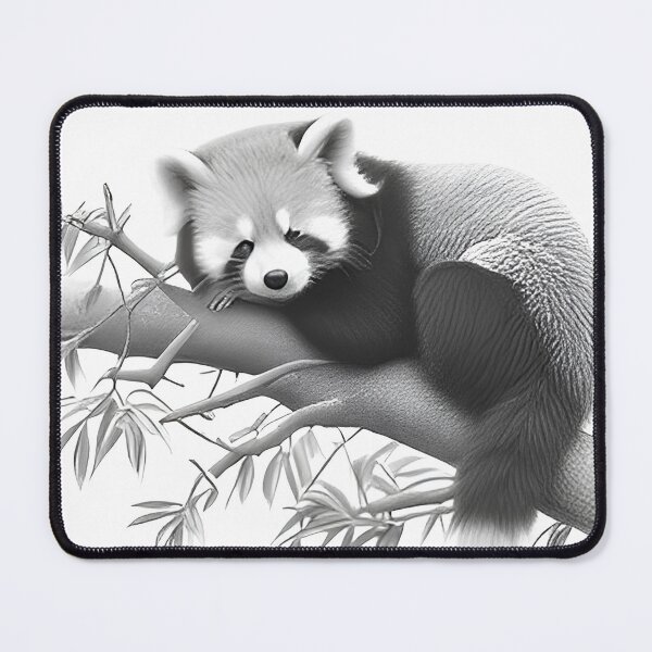 Item preview, Black and white Red Panda pencil drawing designed and sold by Pencil-Art.