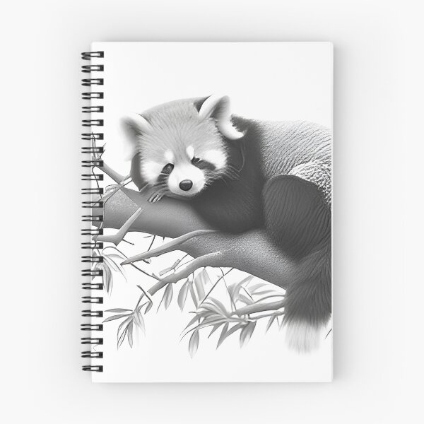 Item preview, Black and white Red Panda pencil drawing designed and sold by Pencil-Art.
