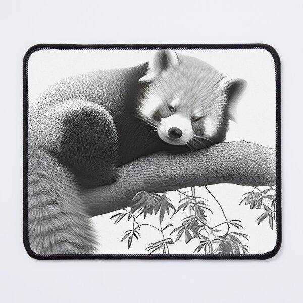 Item preview, Black and white Red Panda pencil drawing designed and sold by Pencil-Art.