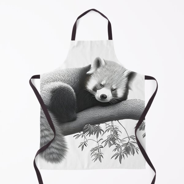 Item preview, Black and white Red Panda pencil drawing designed and sold by Pencil-Art.