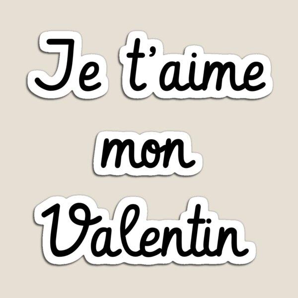 Je t'aime mon Valentin Magnet