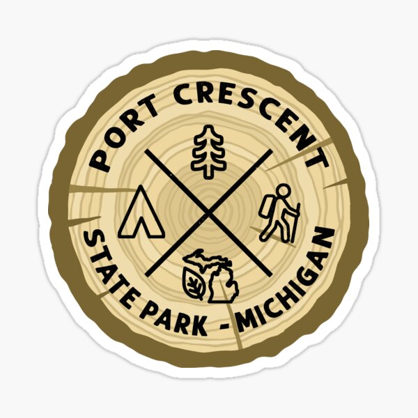 Item preview, Port Crescent State Park Michigan Log Slice designed and sold by VanyaKar.