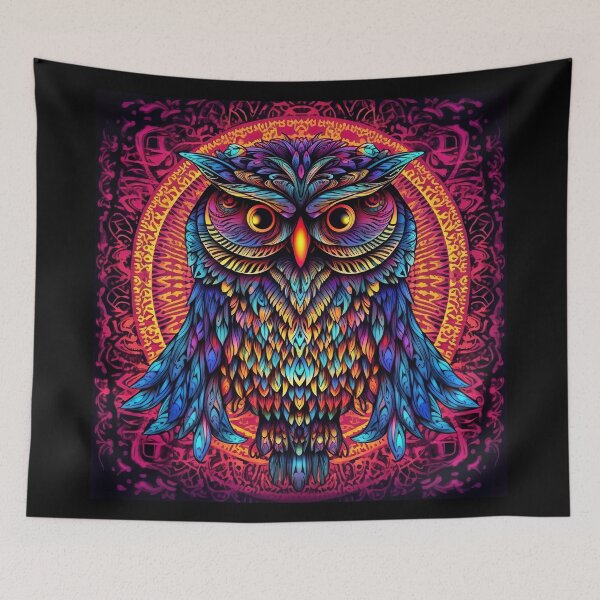 Item preview, cute owl mandala designed and sold by mark ashkenazi.
