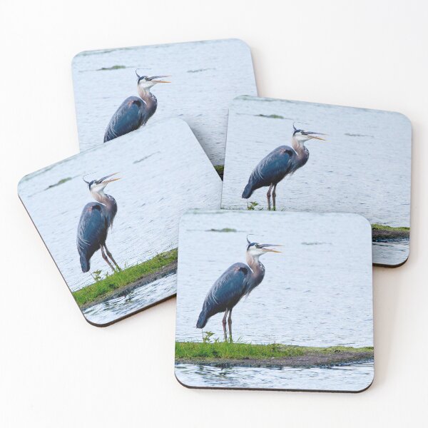 Item preview, Heron bird singing designed and sold by KRFNatureGifts.