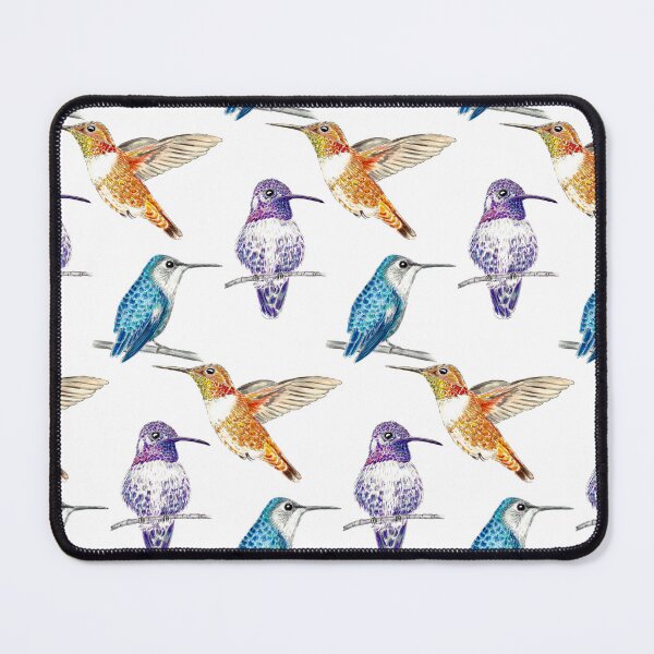 Item preview, Hummingbird Trio Costas, Rufous, Bee, illustrated in half brick repeat designed and sold by Sockstomistic.