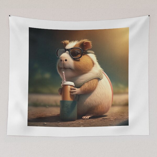 Item preview, Hipster Guinea Pig designed and sold by Jacalope Hunter. .
