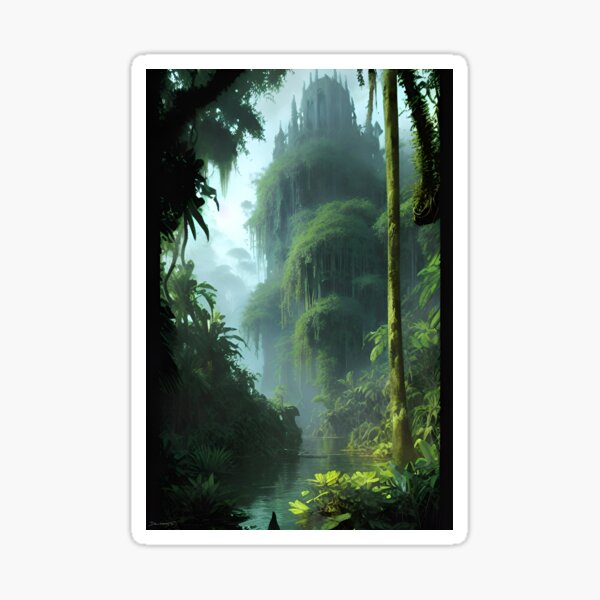 Vista previa del artículo con la obra «Selvas de las Tierras Perdidas II - Escena de los Reinos», diseñado y vendido por Delerat7.