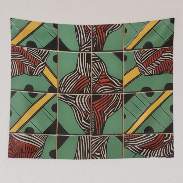 Item preview, African Style Pattern Art Deco Tile designed and sold by Nile-Mosaic-Co.