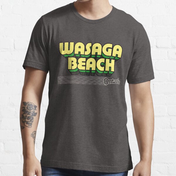 "Wasaga Beach, Ontario Retro Stripes" Tshirt by retroready Redbubble