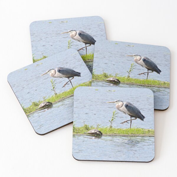 Item preview, Great blue heron and turtles designed and sold by KRFNatureGifts.