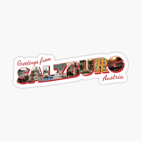 Artikelvorschau, Grüße aus Salzburg in Österreich Retro-Souvenir im Vintage-Stil entworfen und verkauft von DeveloperProp0.