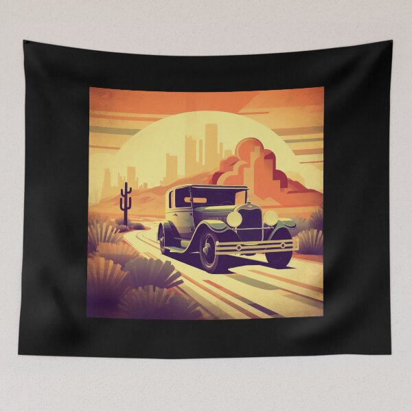 Item preview, Desert Cruiser: Vintage Car Retro Style Road Trip Travel Adventure  designed and sold by DigiNook.