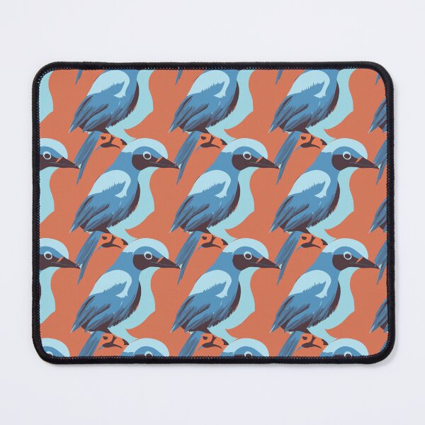 Item preview, Abstract Blue Jay Pattern on Burnt Orange Background designed and sold by Aaron2610.