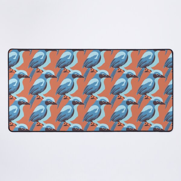 Item preview, Abstract Blue Jay Pattern on Burnt Orange Background designed and sold by Aaron2610.