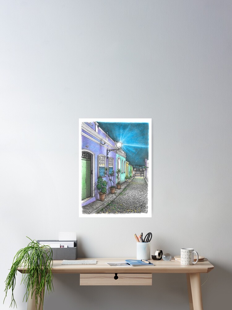 Thumbnail 1 of 3, Poster, Pelourinho, Salvador da Bahia (Brasil) designed and sold by matteo-sketcher.