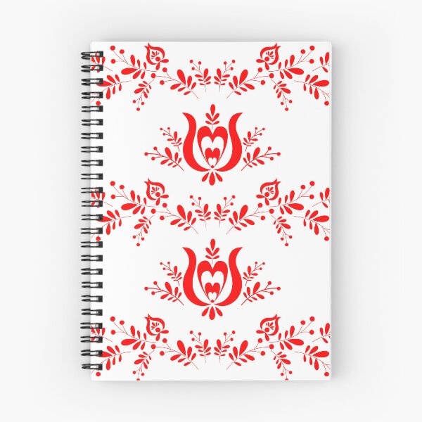 Item preview, Kalocsai folk art red flower pattern designed and sold by Kormix.