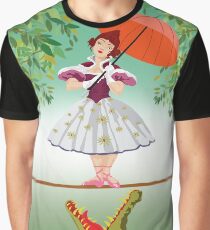 Camiseta gráfica Lindo halloween La niña cocodrilo Circo mortal