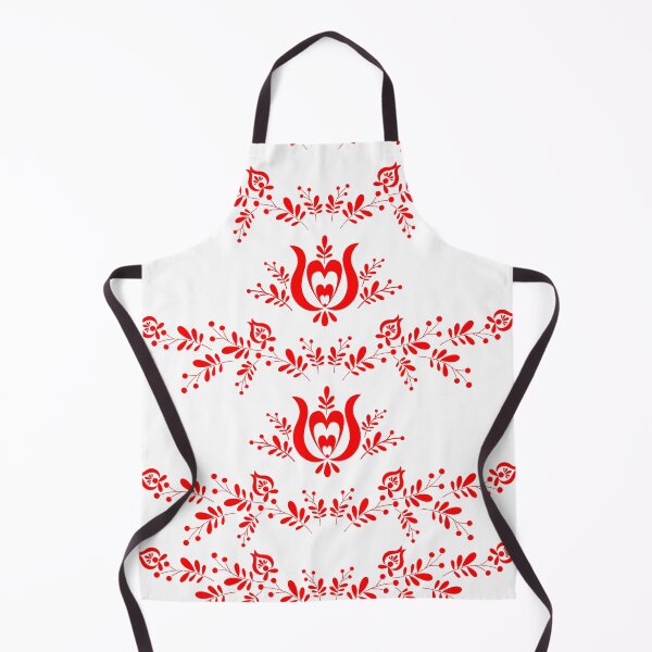 Item preview, Kalocsai folk art red flower pattern designed and sold by Kormix.