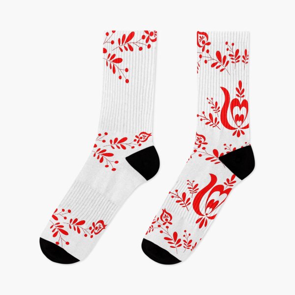 Item preview, Kalocsai folk art red flower pattern designed and sold by Kormix.