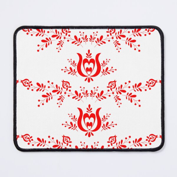 Item preview, Kalocsai folk art red flower pattern designed and sold by Kormix.
