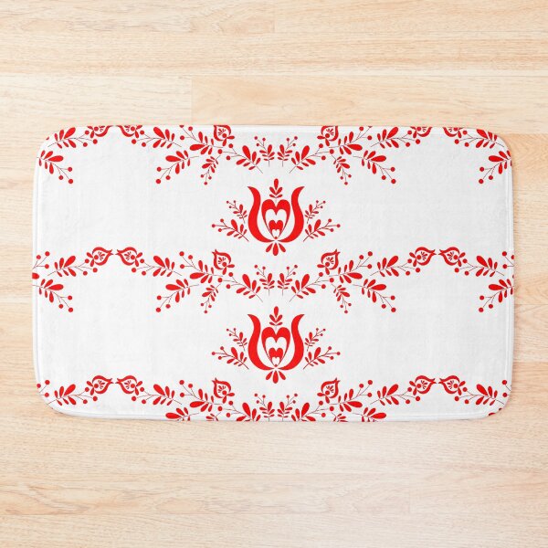 Item preview, Kalocsai folk art red flower pattern designed and sold by Kormix.