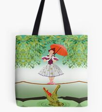 Cute halloween The crocodile girl Deadly circus Tote Bag