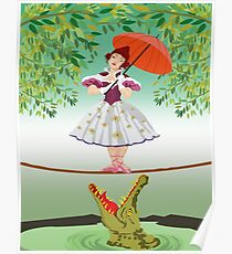 Cute halloween The crocodile girl Deadly circus Poster