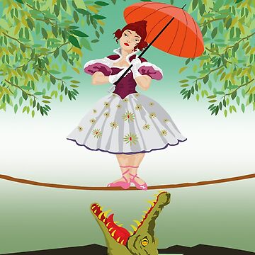 Artwork thumbnail, Cute halloween The crocodile girl Deadly circus by dezigner007