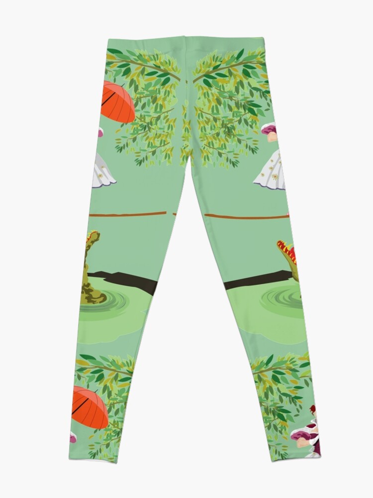 Alternate view of Cute halloween The crocodile girl Deadly circus Leggings