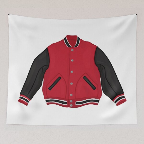 Item preview, Red and Black Varsity Jacket designed and sold by Alexandra Jones.