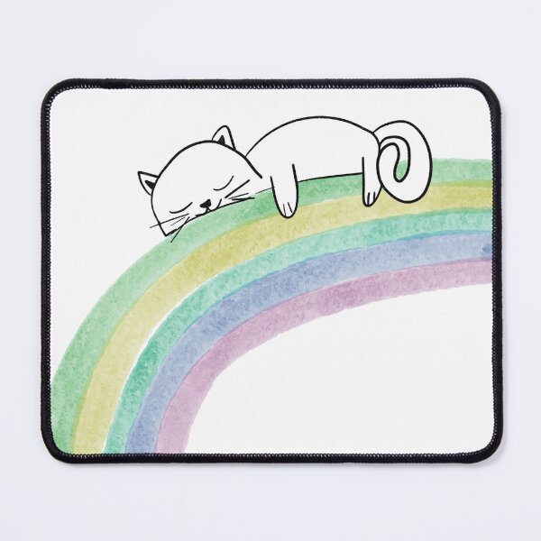Item preview, watercolor rainbow cat designed and sold by Ashlison.