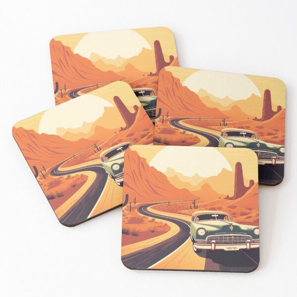 Item preview, Desert Cruiser: Vintage Car Retro Style Road Trip Travel Adventure  designed and sold by DigiNook.