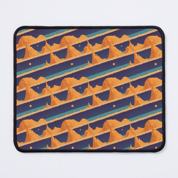 Item preview, Diagonal Striped Desert Arabia Surreal Abstract Vector Pattern on Night Sky Background designed and sold by Aaron2610.