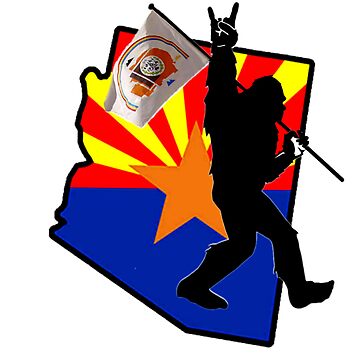 Artwork thumbnail, FRIENDLY BIGFOOT with Navajo Nation Flag in Arizona by NativeGraffix
