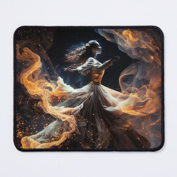 Item preview, Shamanic dancing witch in fiery dress designed and sold by Red Witch Art.
