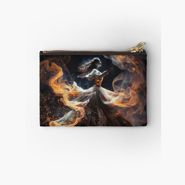 Item preview, Shamanic dancing witch in fiery dress designed and sold by Red Witch Art.