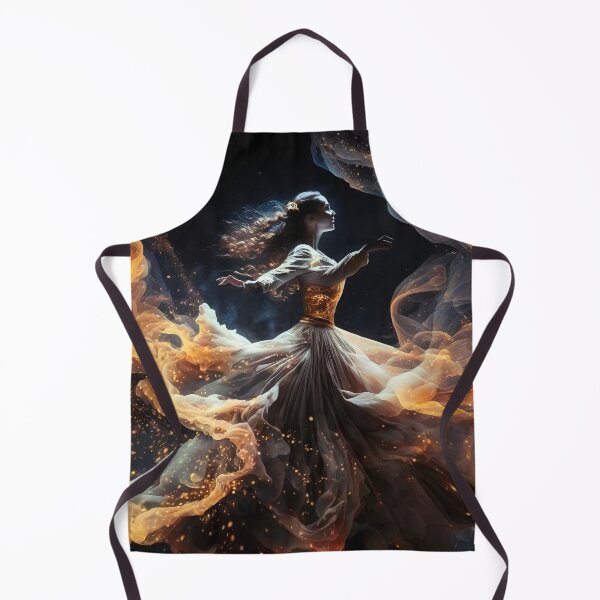 Item preview, Shamanic dancing witch in fiery dress designed and sold by Red Witch Art.