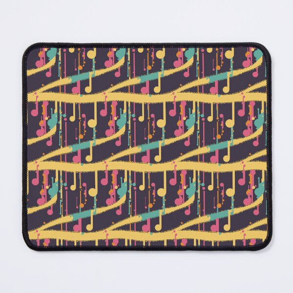 Item preview, Happy Music Notes Pattern - Pastel Colors on Dark Background designed and sold by Aaron2610.