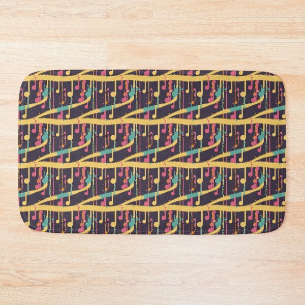Item preview, Happy Music Notes Pattern - Pastel Colors on Dark Background designed and sold by Aaron2610.