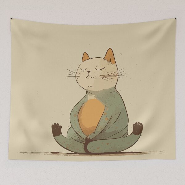 Item preview, Cat doing Yoga designed and sold by Amir Faysal.