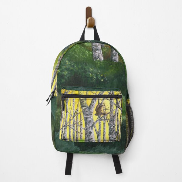Item preview, Birch forest with blackbird designed and sold by drowning-radio.