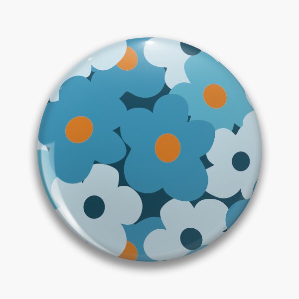 Aperçu de l'œuvre Fleurs minimalistes bleues mod créée et vendue par BayhillStudio.