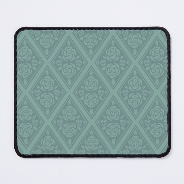 Item preview, Vintage-Inspired Green Rose Diamond Wallpaper Pattern designed and sold by Galaxxi.