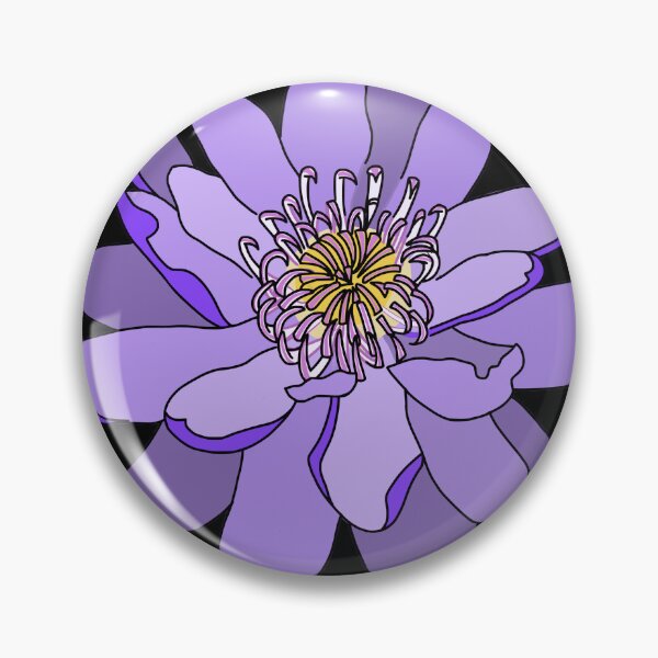 Item preview, Purple lily (black outline on black) designed and sold by Encie-Designs.