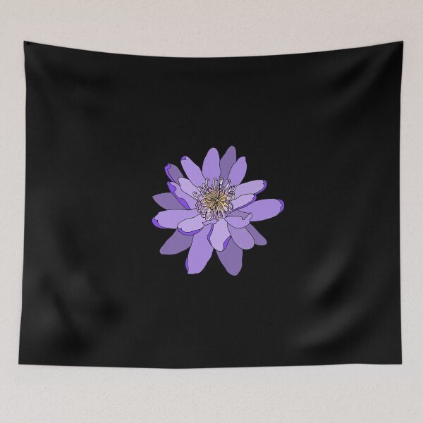 Item preview, Purple lily (black outline on black) designed and sold by Encie-Designs.