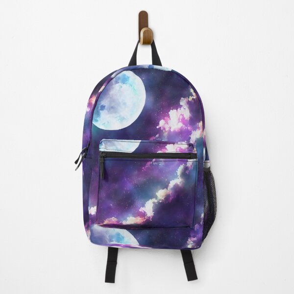 Item preview, Violet Clouds and Moon Print designed and sold by SmirkingDesigns.