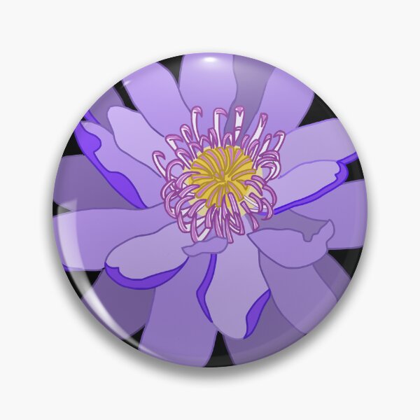 Item preview, Purple lily (purple outline on black) designed and sold by Encie-Designs.