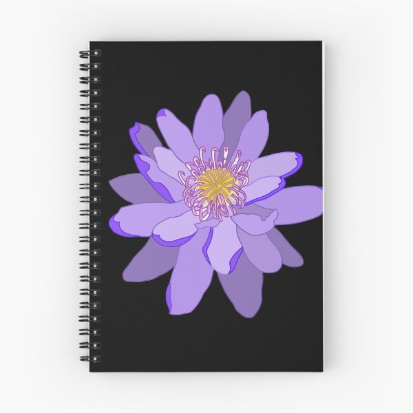 Item preview, Purple lily (purple outline on black) designed and sold by Encie-Designs.